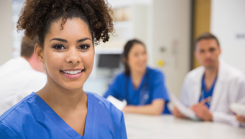 Smiling young nurse